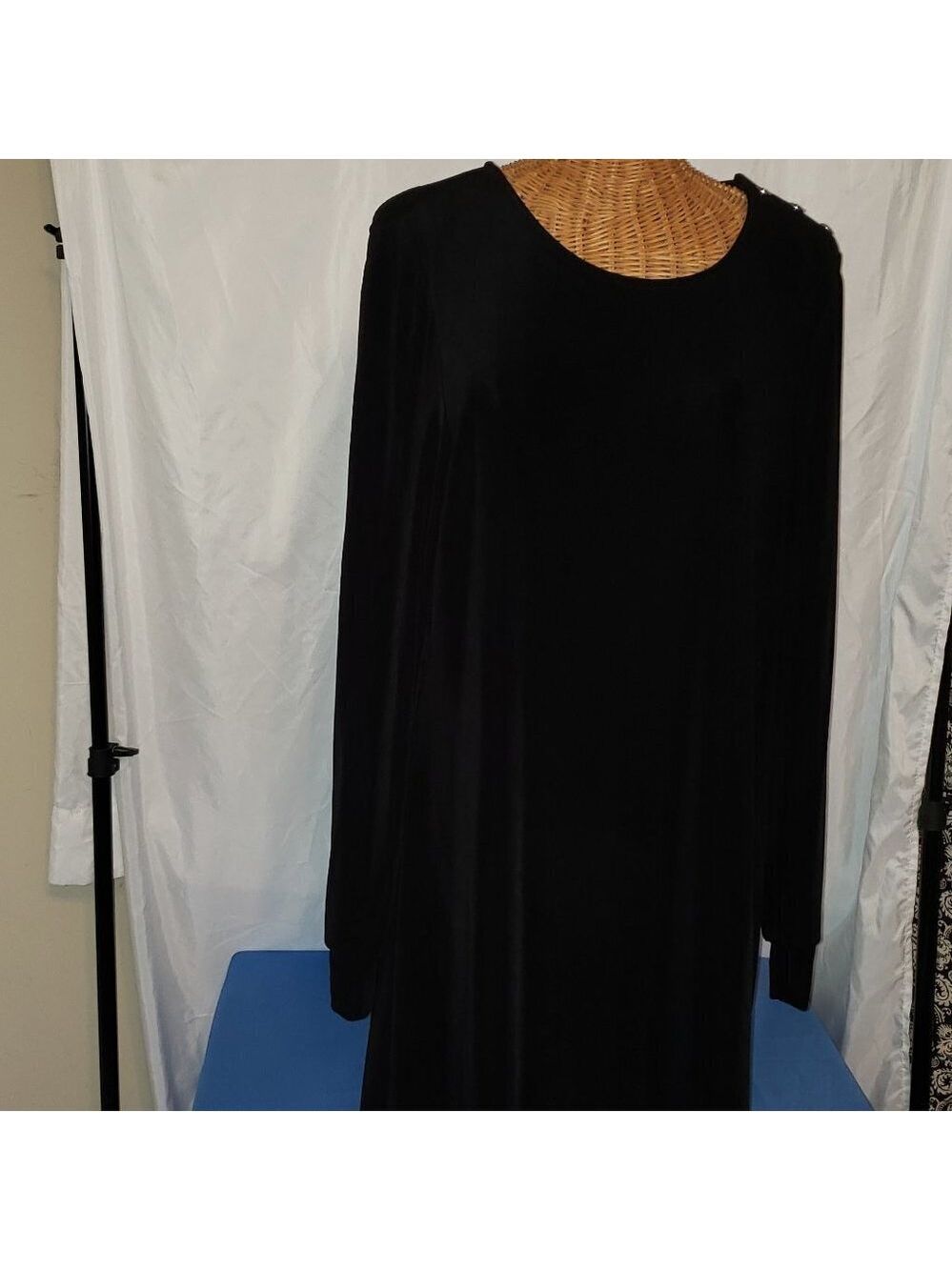 Ladies CHICO'S TRAVELERS Long Sleeve Black Dress - 3